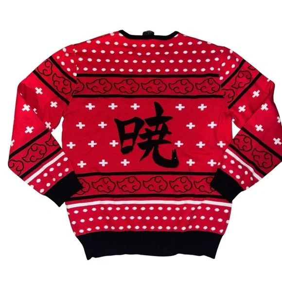 Naruto Shippuden Akatsuki Cloud Holiday Sweater -NWTunisex size XL